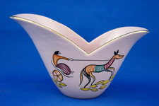 GRAZIA DERUTA Serafino Volpi Vaso ceramica Deco Decoro stile Rometti Giò Ponti