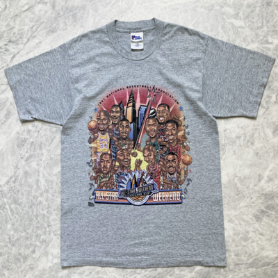 VTG 90s NBA ALL-STAR 1997 CLEVELAND JORDAN BARKLEY PRO PLAYER T-SHIRT SIZE M