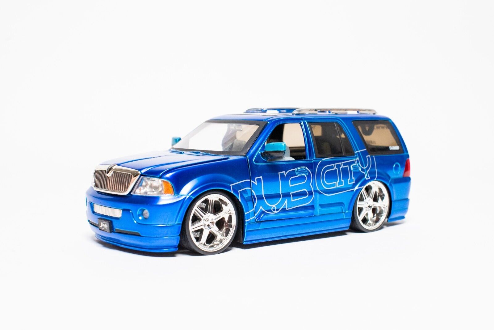 Lincoln Navigator BLUE Jada Toys 1:24 Dub City RARE COLOR