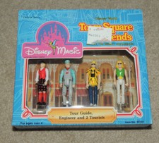 NIB Vintage Disney Magic Town Square Friends Tour Guide Engineer Tourists