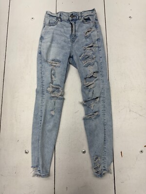 American Eagle Curvy Super Hi Rise Jegging Light Wash Jeans Womens