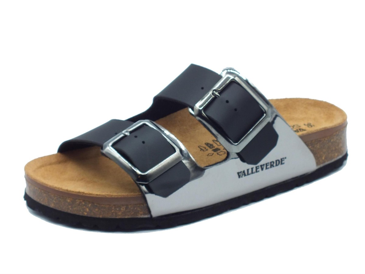 Valleverde VH31801 Nero Sandali con zeppa bassa per Donna