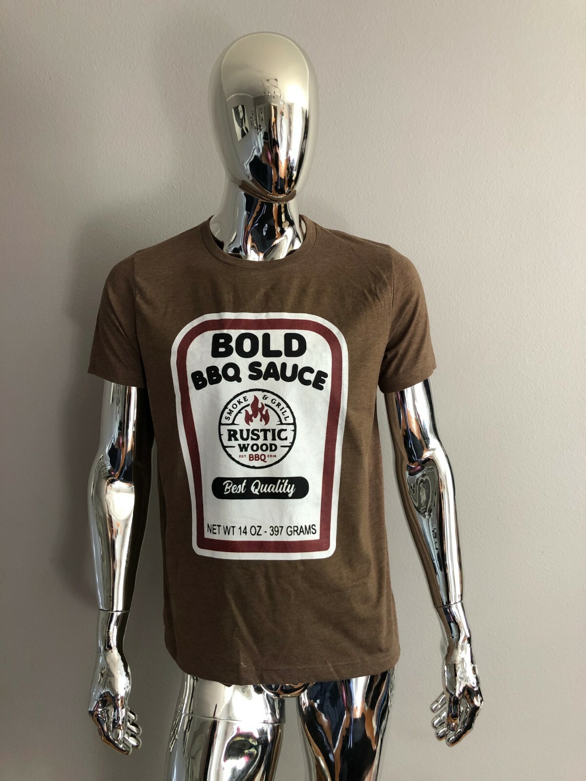 Rustic Wood Brown Graphic T-shirt Size Large