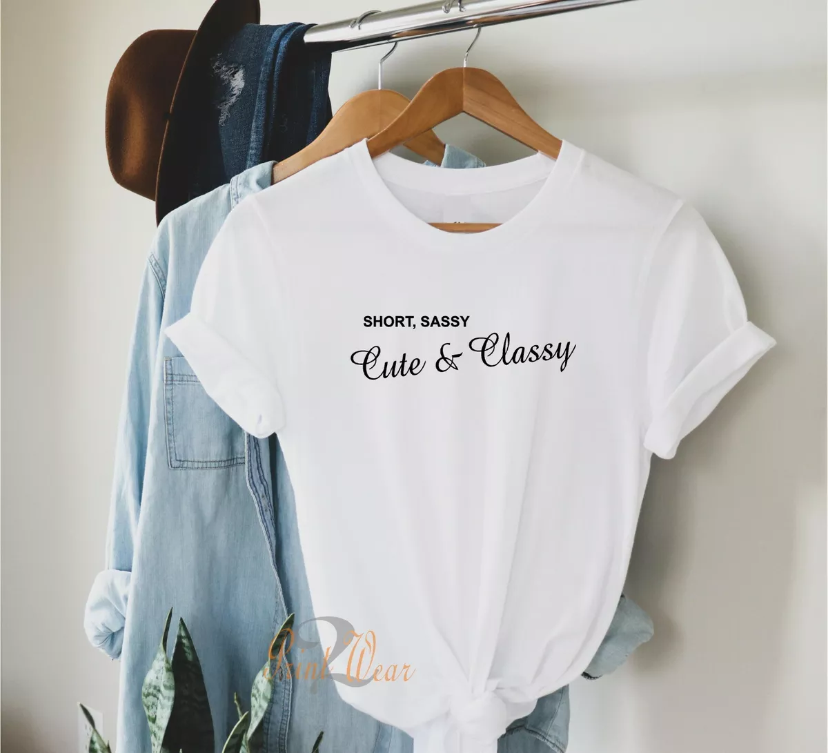 Short, Sassy, cute & Classy - Funny Ladies T Shirt trending Summer Fashion  top