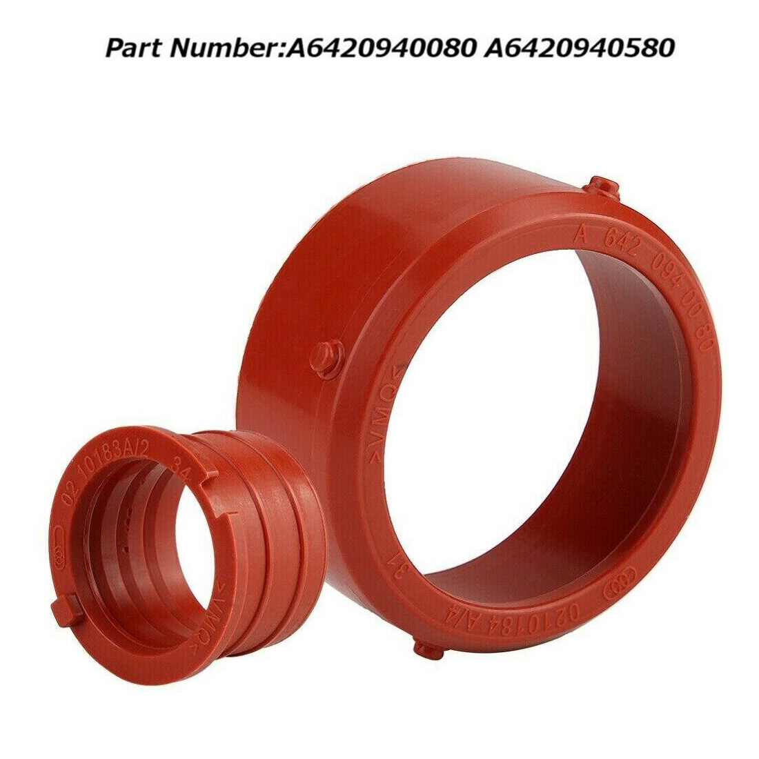 A6420940580 Red Turbo & Breather Intake Seal Set For Mercedes Benz 