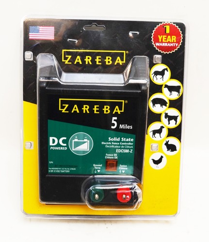 Zareba Edc5m-z 5-Mile Solid State DC Electric Fence Charger/ Controller - New