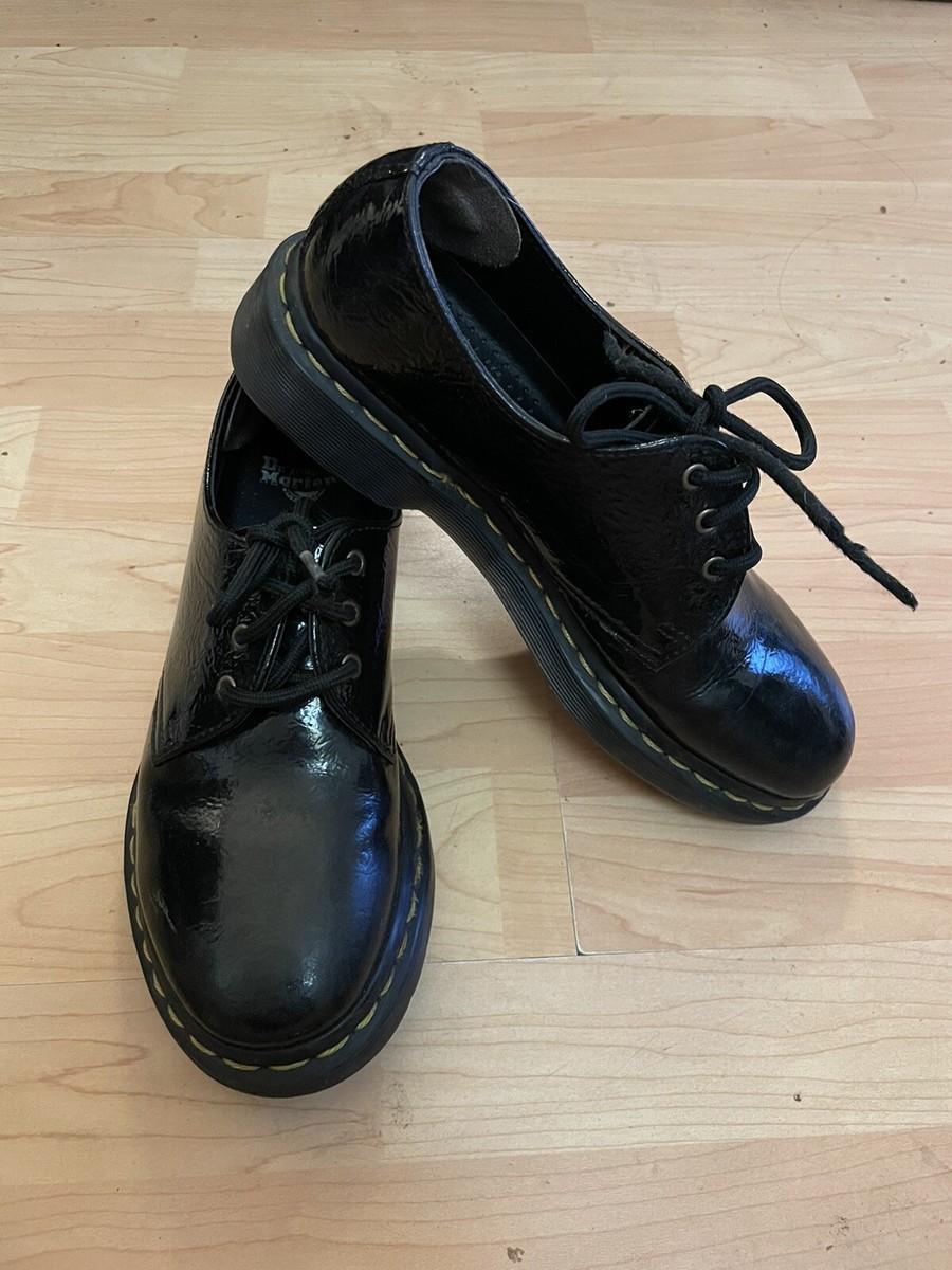 DR. MARTENS DOC air Walk Black Patent Leather Oxford Shoes  display picture 2