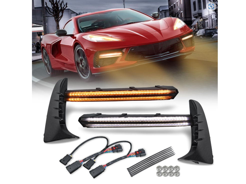 LED Grille Bezel Light Bars Assemblies,Front Bumper Daytime Running Lights Turn