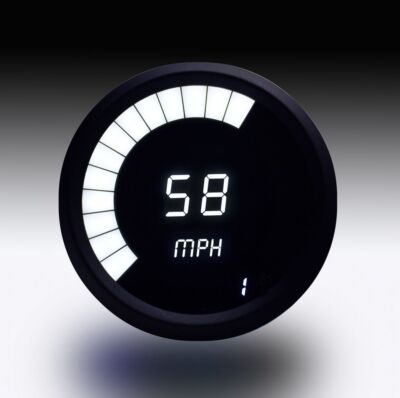 Intellitronix Speedometer Bargraph Memory Programmable Black Bezel - White