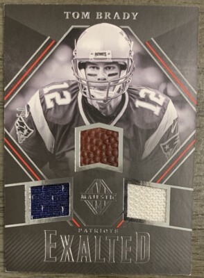 2017 Panini Majestic Exalted Triple Materials Tom Brady EXT-8