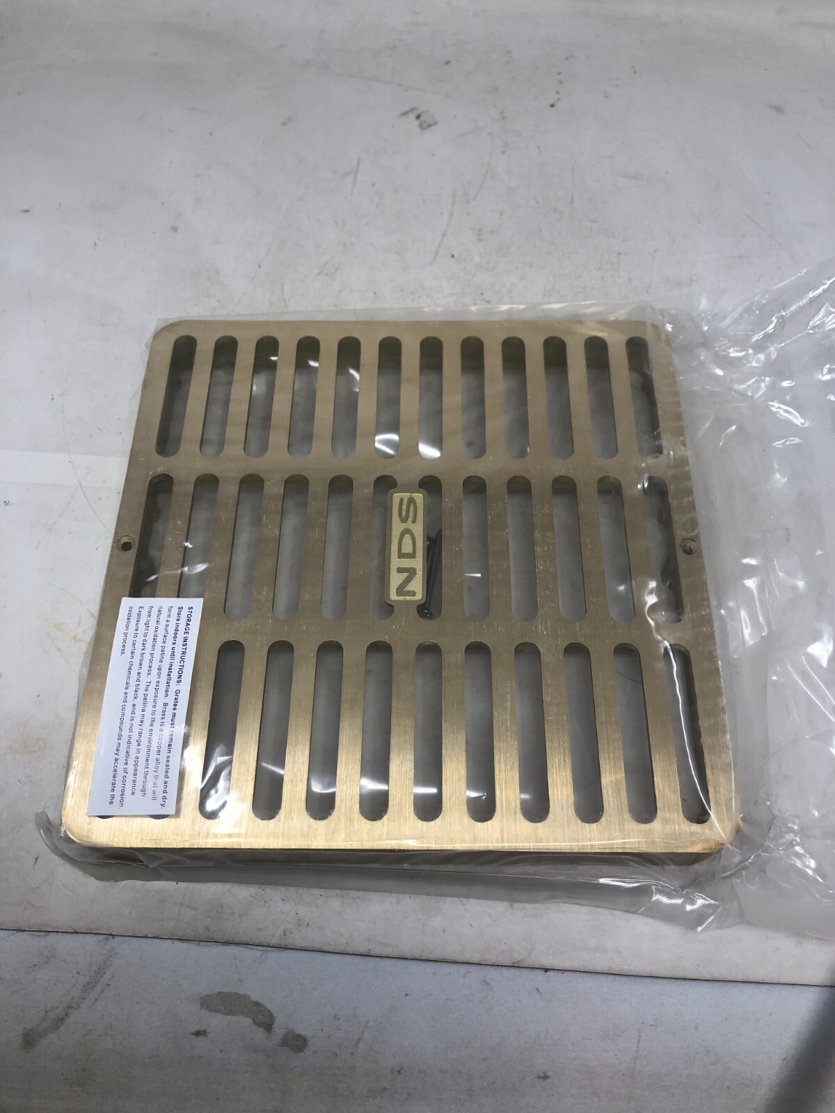 NDS Rustproof DropIn Square Brass Drain Grate 930B eBay