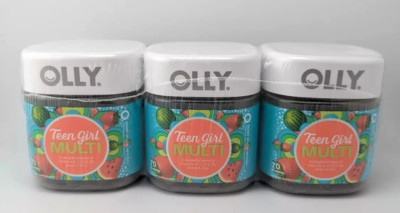 3 PACK OF OLLY Teen Girl Multivitamin Gummies - Berry Melon
