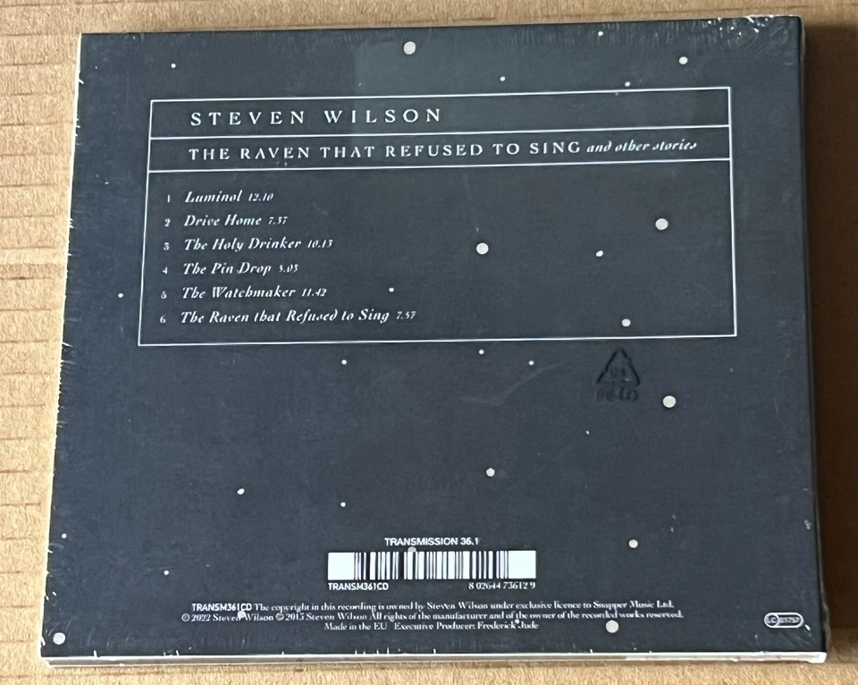 Steven Wilson "The Raven That Refused To Sing" CD 2023 Sealed TRANSMISSION - Image 2 of 2