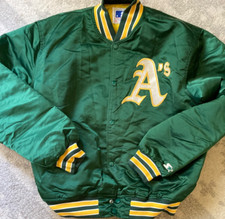 Classic Starter Satin Baseball Jacket - OAKLAND/LAS VEGAS A's - Ricky Henderson