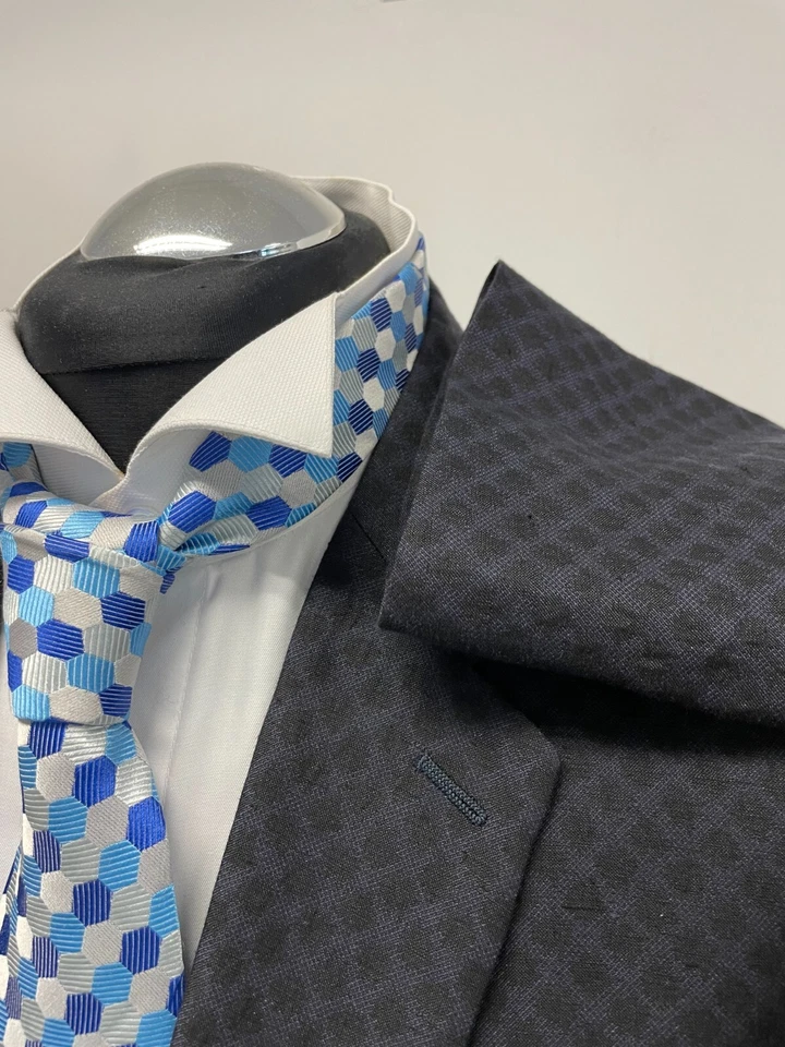 CHAQUETA/BLAZER PAUL SMITH MEZCLA LINO/ALGODÓN AZUL MARINO 44R NUEVA CON ETIQUETAS Foto 3 de 4