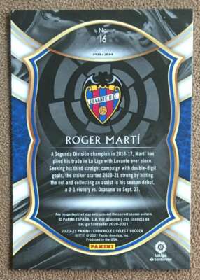 2020-21 Panini Chronicles Select Purple Mojo Roger Martí Levante