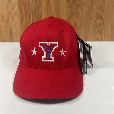 FlexFit Letter  Y  All Stars Stretch Fitted Baseball Hat Cap Adult Size S-M Red