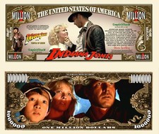 OUR TEMPLE OF DOOM INDIANA JONES DOLLAR BILL (2 Bills)