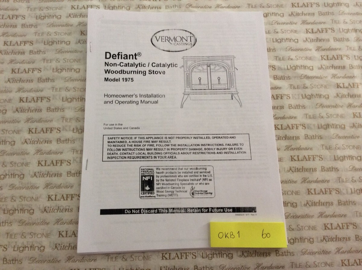 Vermont Castings defiant 1975 wood stove manual operation installation |  eBay