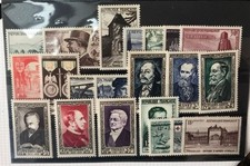 FRANCE:  NEUFS** Année 1952 complète N° 919 à 939 21  timbres LUXE