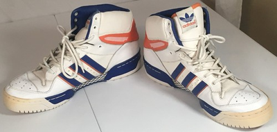#ad Adidas Originals Top Ten Hi Men’s 11 White Blue Orange Leather 546170 2008 $44.00
