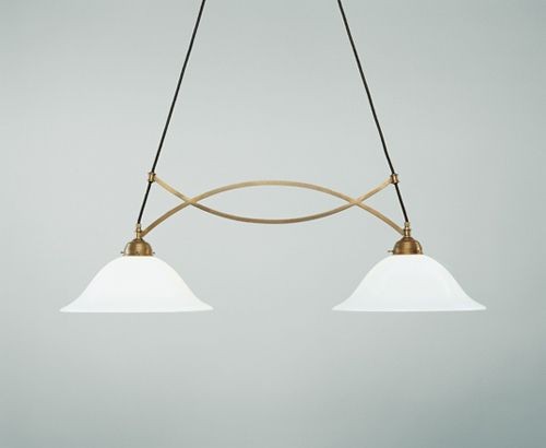 HäNgelampe Esstisch Berliner Messing Glas 96 Cm E27 Pendelleuchte Wohnzimmer-image