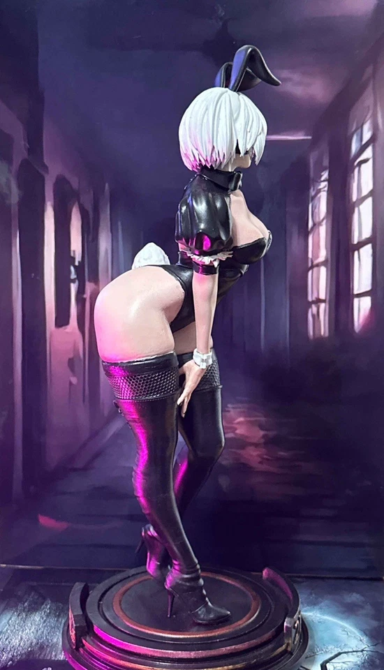 Sexy Resin Figure 13" Inches Handmade Painted Collectible Statue With Base - Image 4 of 4