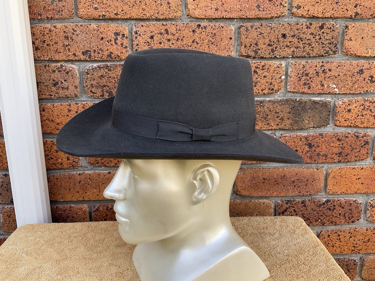 AKUBRA Pure Fur Felt RINGERS Hat * Sz: 56/M. Made In Australia