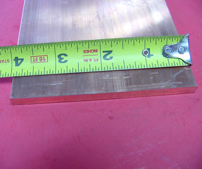 1/4''x 4'' C110 COPPER BAR 6'' long Solid Flat Bus Bar Stock Cut New