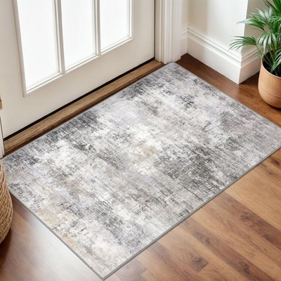 Small Abstract Area Rug 2x3 Ft Entryway Rugs Washable Door Mat Indoor Entranc...