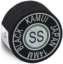 KAMUI BLACK POOL CUE TIP SUPER SOFT HARDNESS - 14MM - BRAND NEW FREE SHIPPING