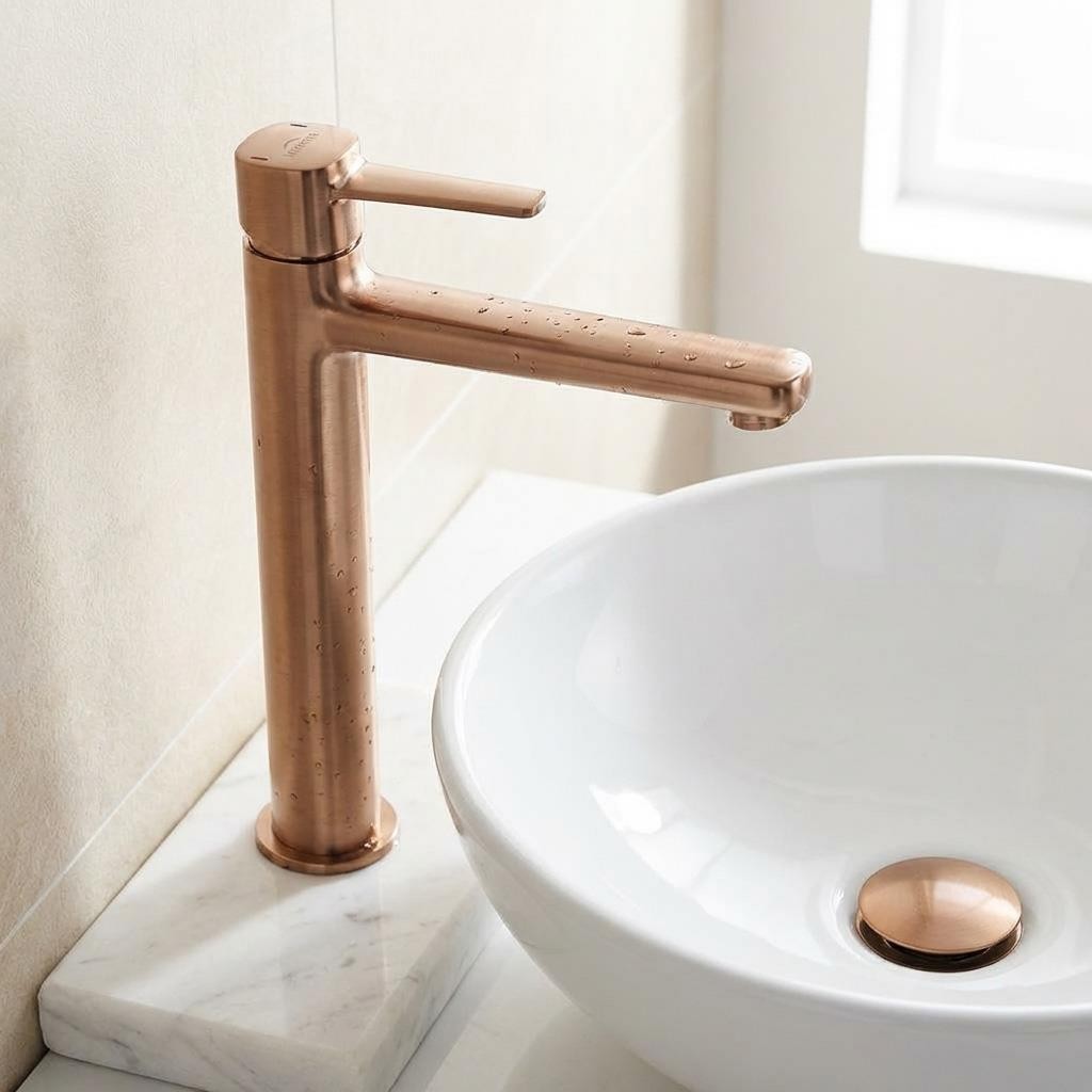 Countertop Bathroom Basin Mixer Tap Tall Copper Bronze GLAMOUR