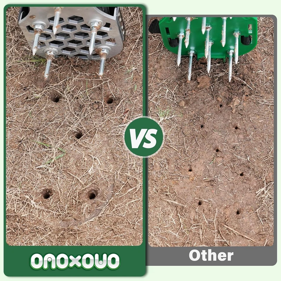 Zapatos Aireador de Césped con Fondo de Metal de 5MM, Totalmente Montados, Correas Ajustables Foto 3 de 4