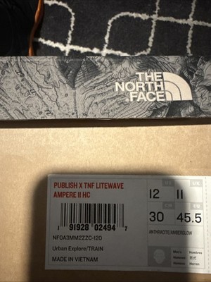 Publish X The North Face Litewave Ampere II HC Shoes (NiB) Size 12 US