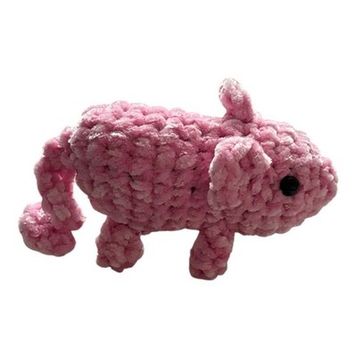 Handmade by me crochet pig
