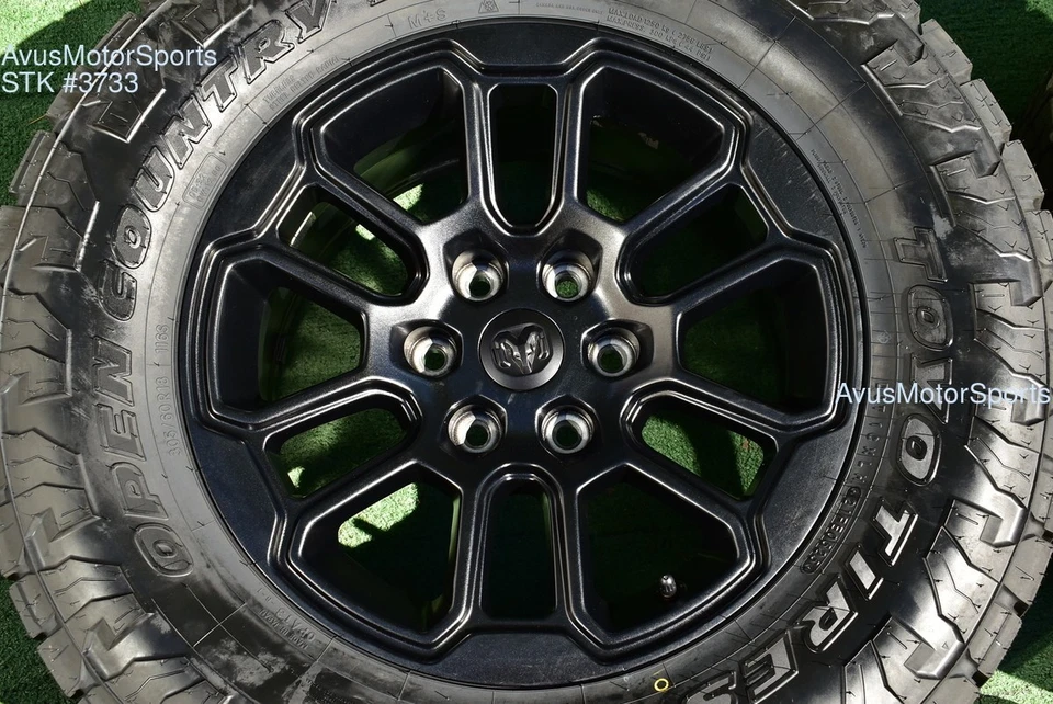 18" Ram 1500 REBEL OEM Night Edition Wheels Tires Jeep Wagoneer Toyo 305/60R18 - Image 2 of 4