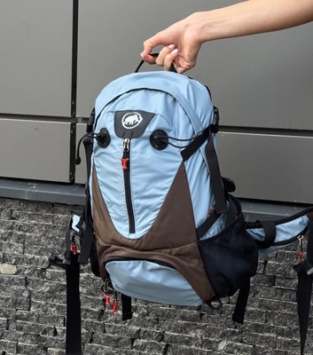 Mammut Orthopedic backpack with metal plate blue with brown unisex 15-20L