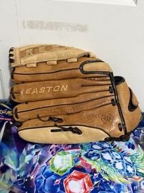 Guanto Easton Softball NES 14" Natural Elite Originale Pro Steer Hide RHT Olio Tan