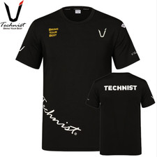 On Sale TECHNIST Unisex Badminton T-Shirt Sportswear Top Black AsiaFit TNT6539