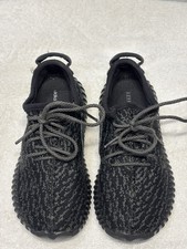 adidas Yeezy Boost 350 Unisex Kids 10 Black/Gray Knit Low Top Sneakers BB5355