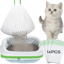 Cat Litter Box Liners,37x18 inch Sifting Litter Bags Heavy Duty Self-Cleaning...