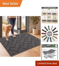 Durable Grey Indoor Entrance Mat - Non-Slip, Dust Trapper Fashionable