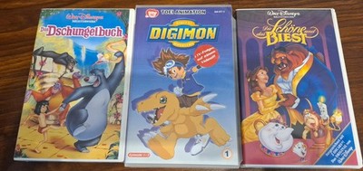 VHS-Kasetten Digimon Disney Vintage Selten Konvolut Top