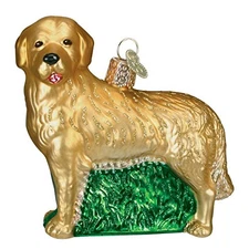 Old World Christmas Golden Retriever Glass Ornament FREE BOX 12203 New