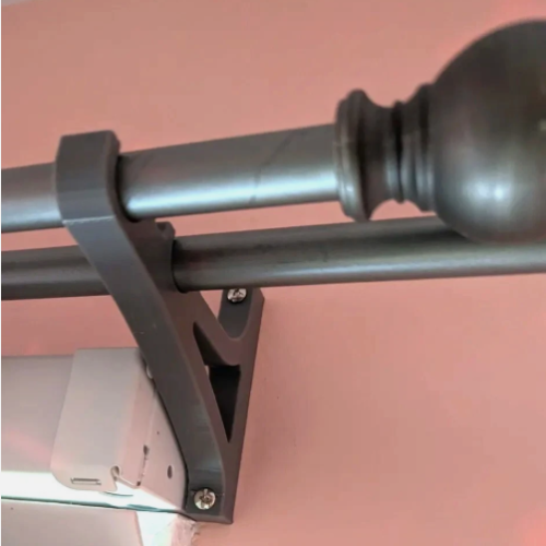 2 Pcs Dual Curtain Rod Holder – Heavy Duty Double Bracket for Layered Curtains