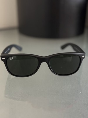 Ray-Ban  Wayfarer RB2132 Sunglasses 55mm Matte Black Frame G-15 Green Lens