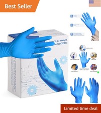 Durable 4 Mil Nitrile Disposable Gloves, 50 Count - Ideal for Food Handling