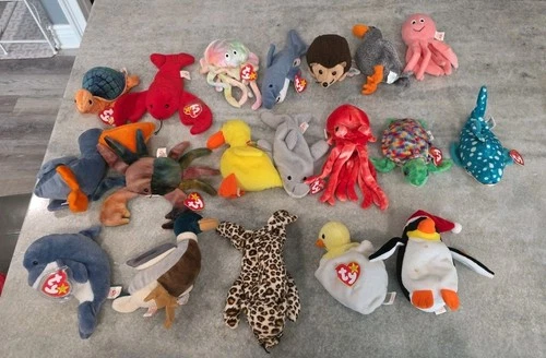 Lot Of 19 TY Beanie Babies - All with Tags  vintage original VHTF