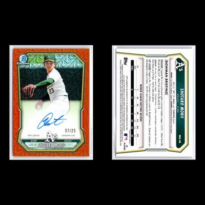 2026 Bowman Chrome Prospect Shotaro Morii #BMA-SM Auto Orange Mega /25 Athletics