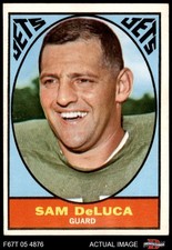 1967 Topps #92 Sam DeLuca Back is Gold in Color Jets COMMON VARIATION Sou 5 - EX